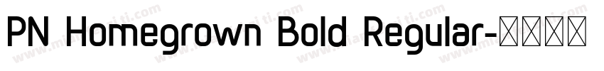 PN Homegrown Bold Regular字体转换